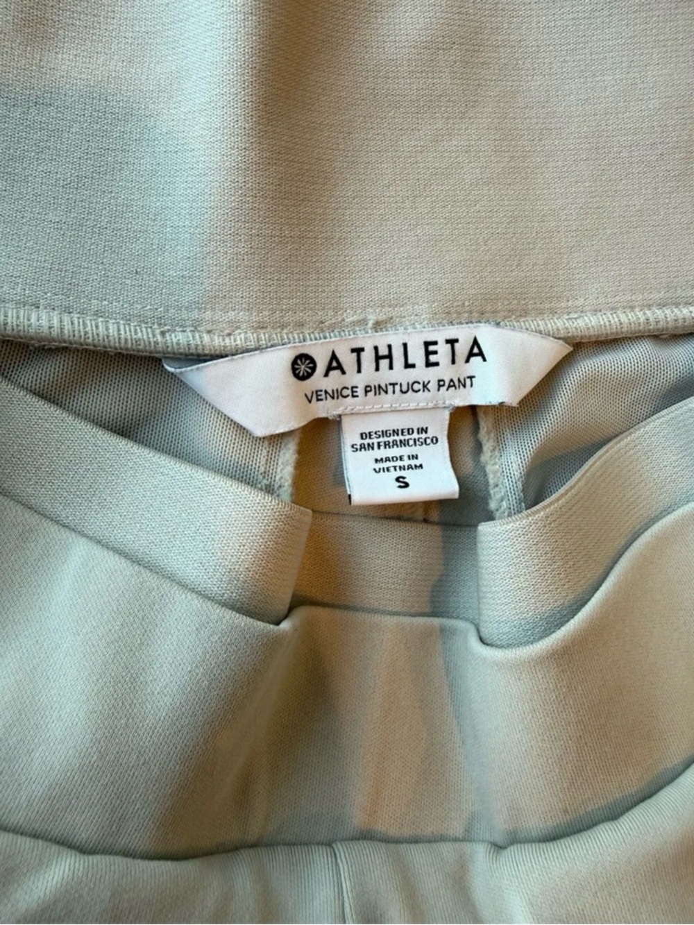 Athleta Cream Straight-Leg Pull-On Pants - Picture 3 of 4